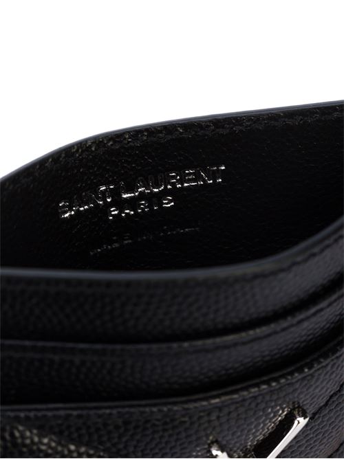 Portacarte di credito con logo SAINT LAURENT | 423291BOW021000